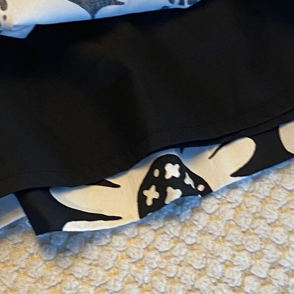 Victoria Beckham Daisy Floral Drop Waist Mini Dress Black White Size 1X - Picture 6 of 14